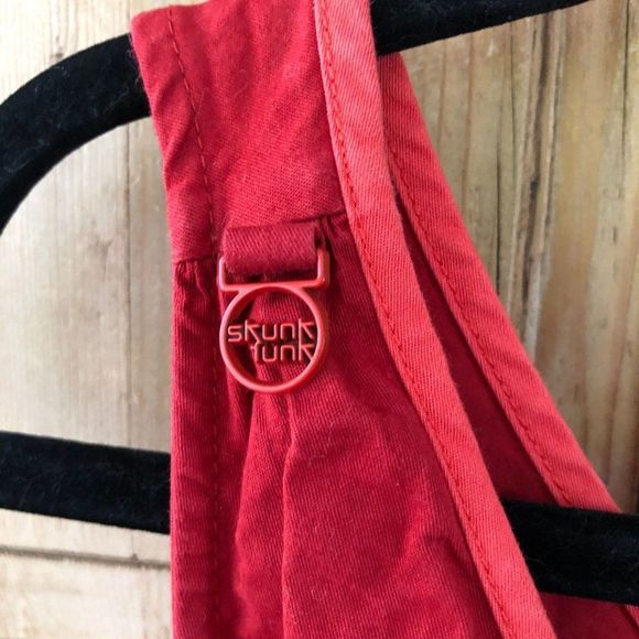 SkunkFunk 3 / M Red Faux Wrap Dress - Picture 5 of 11
